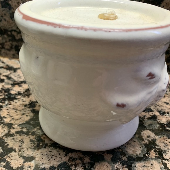 DesignPac pinecone glaze ceramic pillar candle holder - Picture 4 of 5